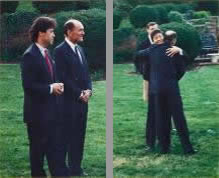 Radford Wine and Robert Duvall at the unveiling of the "Gus" portrait, and Duvall's reaction