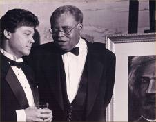 Radford Wine and James Earl Jones at a benefit dinner